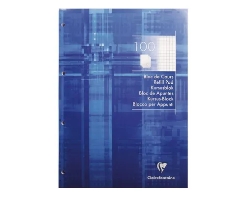CLAIREFONTAINE Notizblock 5816C, kariert, A4, 4-fach Lochung