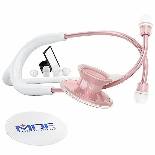MDF Instruments Acoustica Leichtes Stethoskop Doppelkopf in Rosegold