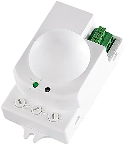 revolt Radar Sensor: Hochpräziser Bewegungsmelder für Menschen - Bewegungsmelder mit Mikrowellen-Radar, erkennt zuverlässig nur Menschen. Ideal für Gebäude und Hallen, mit einstellbarem Dämmerungssensor und Reichweite bis 10 Meter.