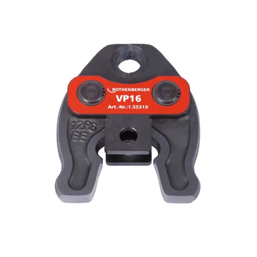 Rothenberger Pressbacke Compact VP16 - Spezialgeräte-Zubehör mit DURA LAZR TEC Verfahren für minimalen Verschleiß und 100% längere Langlebigkeit. Ideal für präzise und sichere Verpressungen.