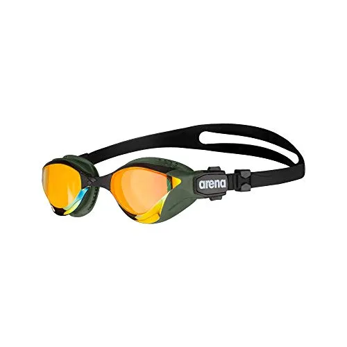 arena Cobra Tri Swipe Mirror Unisex Triathlonbrille - Hochmoderne Schwimmbrille für Triathleten mit verspiegelten Gläsern, innovativer Swipe Anti-Beschlag-Technologie und 3 austauschbaren Nasenstege für optimalen Komfort.