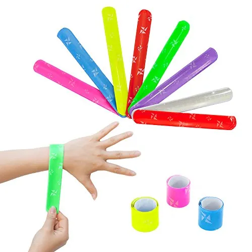 Oblique Unique® 6 x Bunte Schnapparmbänder - Coole Armbänder zum Kindergeburtstag