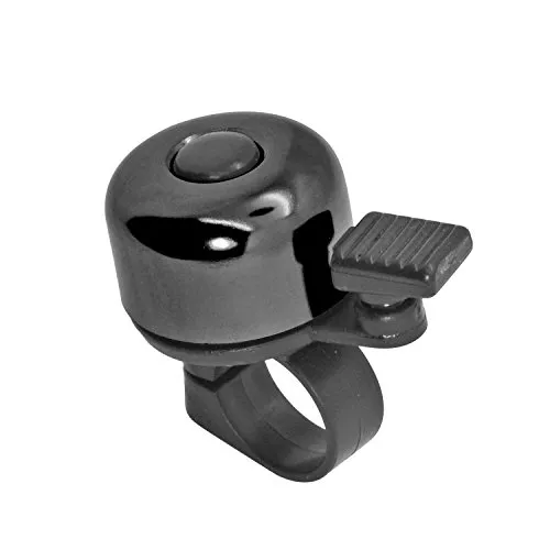 Grenhaven Fahrradklingel, Straßen- und Mountainbike Klingel für Kinder, Erwachsene Fahrrad, Klein Aluminium Lauter Klang, Fahrradhupe für Roller, MTB, BMX für Lenkstangen 1,98-2,4 cm, Schwarz