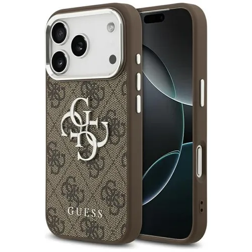 GUESS PU Leather Case for iPhone 17 Pro - Taschen & Schutzhüllen, stilvolle Handytasche aus hochwertigem PU-Leder mit großem 4G-Logo für perfekten Schutz und elegantes Design.