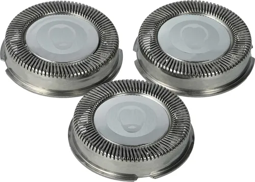 vhbw 3x Ersatz-Scherköpfe kompatibel mit Philips HQ4865, HQ4866, HQ486, HQ4861, HQ4870, HQ488, HQ4885, HQ801, HQ489, HQ4890 Elektrorasierer, Silber