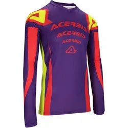 Acerbis MX J-Track Askar Motocross Jersey XL, rot-lila für Männer - Fahrradbekleidung aus technischem Polyester, weich und atmungsaktiv, mit verlängerter Mesh-Bereiche für optimalen Komfort beim Fahren.