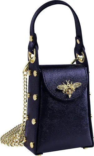 Toscanto Umhängetasche Lila aus Leder - Stylische Damen Umhängetasche in lila, gefertigt aus hochwertigem Kalbsleder. Ideal für den täglichen Gebrauch, mit italienischer Handarbeit und praktischem Schnappverschluss.