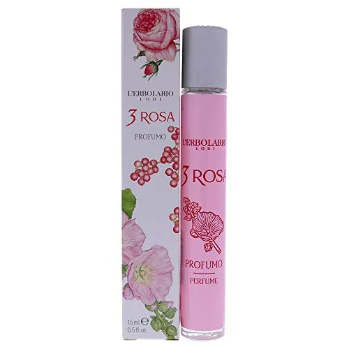 L'Erbolario 3 ROSA Eau de Parfum, 1er Pack(1 x 15 milliliters)