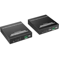 VALUE KVM Verlängerung über Kat.6/6A, HDMI bis 120m - KVM-Verlängerung für bis zu 120m, unterstützt HDMI bis 4K@60Hz und bietet niedrige Latenz. Ideal für Meetings und Home Entertainment mit stabiler Verbindung und Metallgehäuse.
