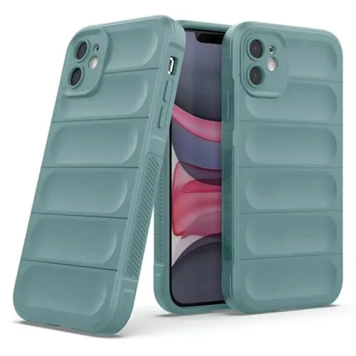 Handyhülle Kompatibel mit Apple iPhone 12 | TPU Silikon Bumper Case | Outdoor Schutzhülle Cover | Grün