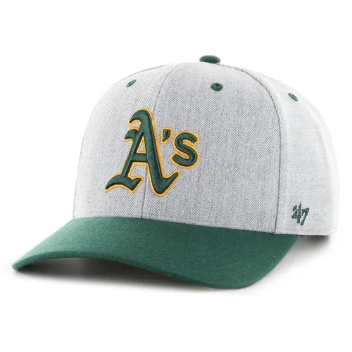 Snapback Cap STORM CLOUD Oakland Athletics 47 für Herren - Stylische Snapback Cap in Grau, ideal für die Freizeit. Hoher Tragekomfort durch 85% Polyacryl und 15% Wolle. Perfekt für den Sommer und sportliche Anlässe.