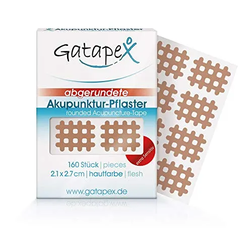 Gatapex Gitter Akupunktur-Pflaster (Größe S) mit abgerundeten Ecken, Hautfarbe