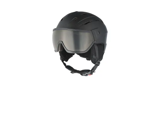CRIVIT Damen Herren Skihelm mit selbsttönendem Visier (Schwarz, M/L) M/L