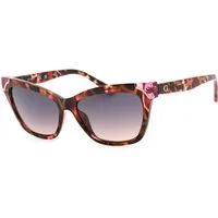 Guess Sunglasses GU7840 74B 57 - Modische Damen Sonnenbrille - Damen Sonnenbrille mit UV-Schutz 400, trendigem Katzenaugen-Design und leichtem Kunststoffrahmen für optimalen Tragekomfort.