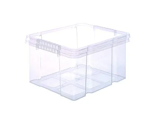 BigDean 2x Stabile Kunststoffbox Eurobox (Dreh Stapelbar) 44x35x24cm passt in Kastenregale