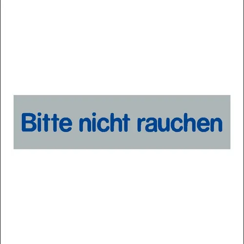 Bitte nicht rauchen  Schild, selbstklebend 8x2cm