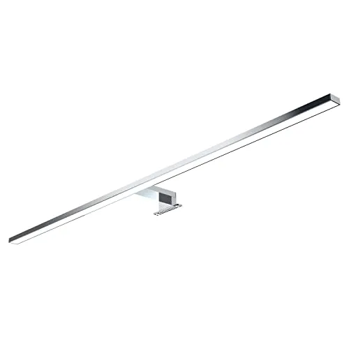 kalb 100cm LED Badleuchte - Verchromte Spiegellampe für perfektes Licht - Spiegellampe für das Bad mit hochwertiger Aluminiumkonstruktion und hoher Lichtausbeute. Integriertes Netzteil für einfachen Anschluss an 230V. Vielseitige Montagemöglichkeiten für jeden Bedarf.