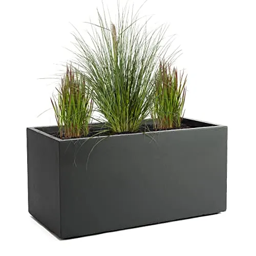 Pflanzwerk Pflanzkübel TUB Anthrazit 30x60x30cm – Robuster XXL Fiberglas Blumenkübel für drinnen und draußen - Hochwertiger Pflanzwerk Pflanzkübel aus Fiberglas für Innen- und Außeneinsatz. Frostbeständig und mit UV-Schutz – ideal für langlebige Pflanzenarrangements. Maße: 30x60x30cm, Kapazität: 49 Liter.
