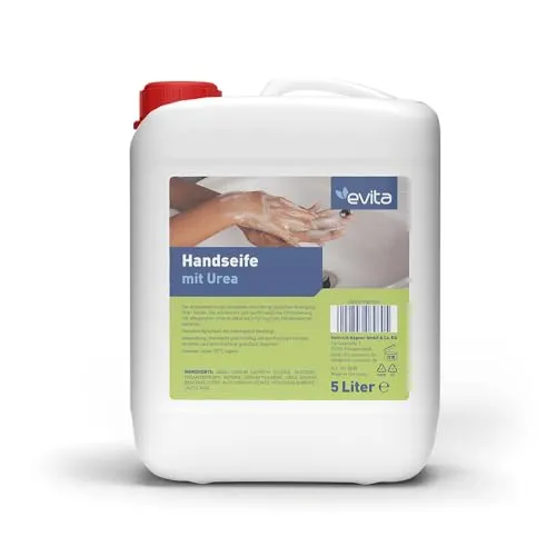 Evita Cremeseife Urea (5 Liter), hautfreundliche Formulierung, gründliche Reinigung