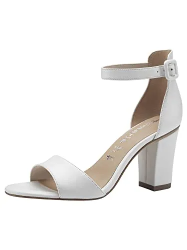Tamaris Damen 1-1-28326-20 Sandale, Weiß White 100, 42 EU