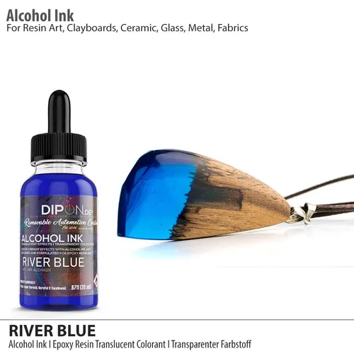 Alcohol Ink RIVER BLUE Epoxidharz Resin Petri Art Farbstoff Transluzent Epoxy