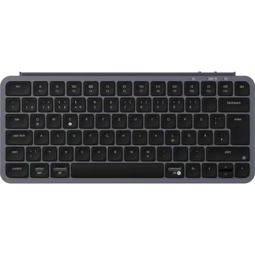 Keychron B1 Pro Ultra-Slim Wireless Tastatur Space Gray de (DE, Kabelgebunden, Kabellos) (B1P-K1-DE)