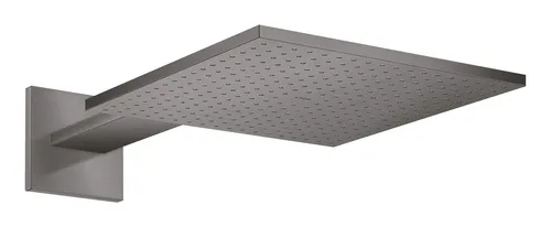 Axor Showersolutions Kopfbrause 300/300 1jet eckig - Brushed Black Chrome - Luxuriöse Kopfbrause mit elegantem Design und Brausearm, ideal für ein modernes Badezimmer und ein entspannendes Duscherlebnis.