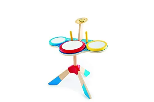 Hape Schlagzeug und Becken, Spielzeug Musikinstrument für Kinder ab 3 Jahre
