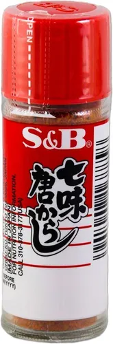 S&B Japanische Gewürzmischung Nanami Togarashi 15g | Shichimi - Mischungen mit einzigartiger Geschmackskomposition, ideal zum Verfeinern von Suppen, Reis und Nudelgerichten aus der japanischen Küche.