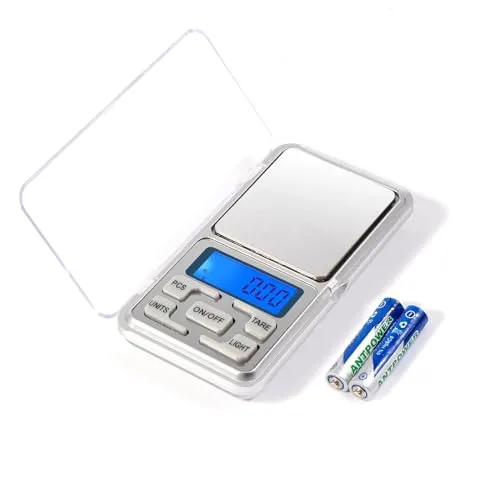 Brencco Taschenwaage 500g/0.01g, Mini Küchenwaage Digital Professionelle Feinwaage Präzisionswaage mit Lcd Display und Tara Funktion, Digitale Waage für Küche, Kaffee, Reise, Medikamente