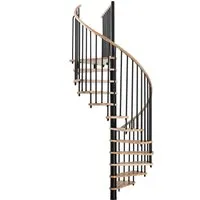 Minka Spindeltreppe Spiral Wood 38 in schwarz von Minka