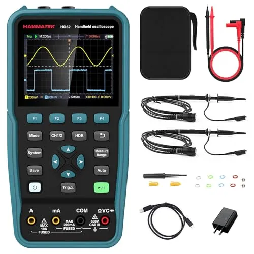 HANMATEK Handheld-Digitaloszilloskop HO52 – 50MHz, 2 in 1