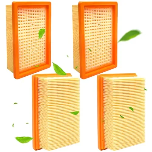 Stück für Kärcher Staubsauger Filter Set, für Kärcher WD4/WD5/WD6/MV4/MV5/MV6 Flachfaltenfilter, Filter Ersatz für 2.863-005.0, Zubehör für Mehrzwecksauger, Passgenau für Nass-/Trockensauger 4