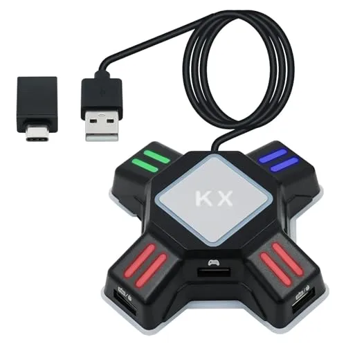 Mcbazel Switch KX Gaming Tastatur und Maus Konverter - Adapter für Nintendo Switch mit breiter Gerätekompatibilität und nahtloser Integration für FPS-Spiele, ideal für präzise Steuerung und müheloses Gameplay.