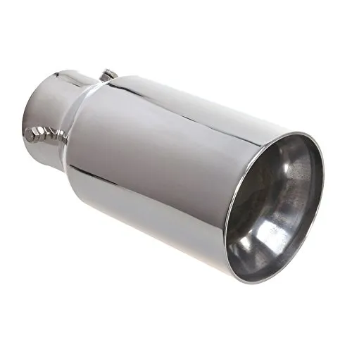 Auspuffblende Endrohr 1 x 90 mm rund Edelstahl