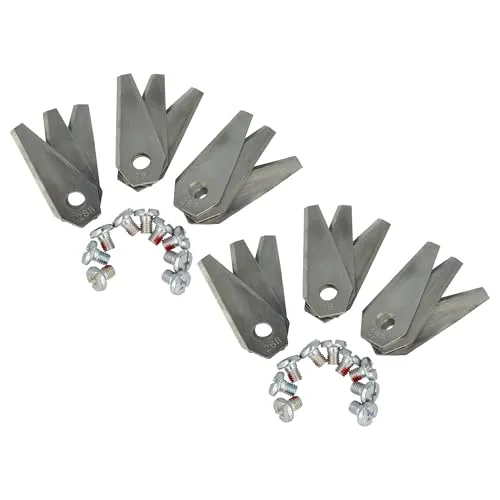 vhbw 18x Ersatz-Messer kompatibel mit Bosch Indego S+ 400, XS 300, S+ 500, S 500 Rasenmäher - Ersatzklinge Silber, Stahl