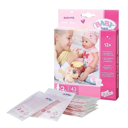 BABY born Puppennahrung in Sachts für Kleinkinder ab 3 Jahren, enthält 12 Sachets, 779170 Zapf Creation, Rose