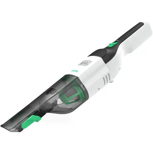 Black + Decker REVHV8C Akku-Handstaubsauger ohne Stiel - Schwarz Weiß, 7,2V Akku, 10 Minuten Laufzeit, ergonomisches Design und aus 50% recyceltem Material