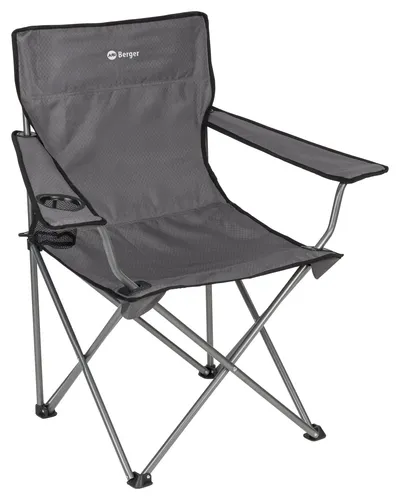 Berger Easy Faltstuhl - Camping-Möbel, tragbarer Faltstuhl aus robustem Stahlrohr, ideal für Outdoor-Aktivitäten und gemütliche Stunden im Freien.