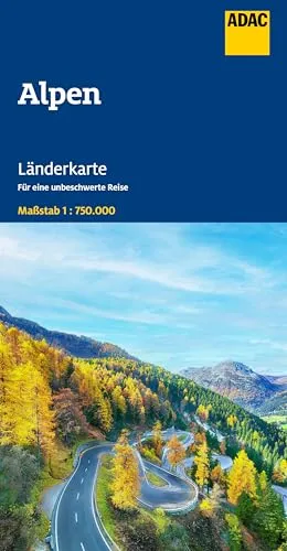 ADAC Länderkarte Alpen 1:750.000