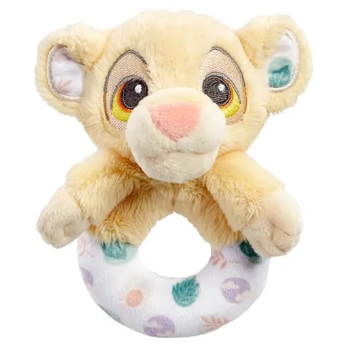 Produktbild Rainbow Designs Offizielle Disney König der Löwen Ringrassel – Weiches Simba-Plüschspielzeug, perfekt für kleine Hände – Sanfte Rassel für Babys von 0–6 Monaten
