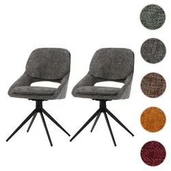 2er-Set Esszimmerstuhl HWC-N73, drehbar mit Auto-Return - Stühle für Esszimmer, modernes Design mit hochwertigem Chenille-Stoffbezug (490g/m²) und 180° Drehfunktion für maximalen Komfort und Flexibilität.