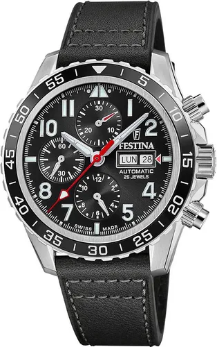 Festina Automatik Herren Swiss Made F20056/3 - schwarz - 45.8mm