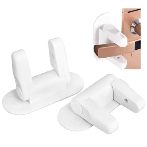 Przydasie Gewerbliche Türdrücker Fenster Türschublade Sicherung, für Kinder und Haustiere, wiederverwendbar, Kindersicherung für Schrank und Schubladen Fenster, Türdrücker Schutz