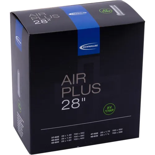 Schwalbe Schlauch AV 17AP Air Plus 28' 37/47-622/635 IB AGV 40mm - Hochwertiger Fahrradschlauch von Schwalbe, ideal für zuverlässige Fahrten. Mit geprüfter Qualität und robustem Material für lange Haltbarkeit.