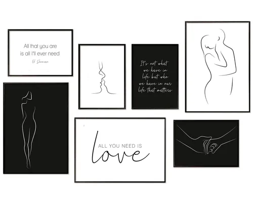 Hyggelig Home Poster Set - 7 stilvolle Bilder für dein Zuhause - Wunderschönes Poster Set mit 7 Bildern (3 x DIN A3 + 4 x DIN A4) in hochwertigem Druck. Hol dir dänische Gemütlichkeit ins Wohnzimmer und genieße knickfreie Lieferung!