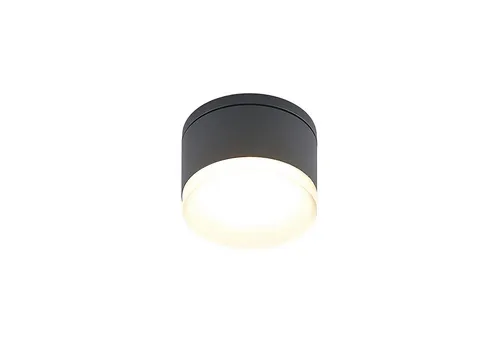 Lindby LED Außen-Deckenleuchte Mathea - Moderne LED-Deckenleuchte für den Außenbereich, IP54 Schutzart, ideal für Terrassen, aus Aluminium und Kunststoff, rundes Design, warmweißes Licht.