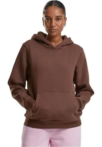 Urban Classics Ladies Fluffy Hoody chocolatebrown, 3XL - Kapuzenpullover für Damen, lässige Passform mit individuell anpassbarer Kapuze und praktischen Taschen für Essentials – ideal für Alltag und Freizeit.