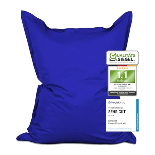 Lumaland Sitzsack XXL Bean Bag Special Edition 380L in blau von Lumaland