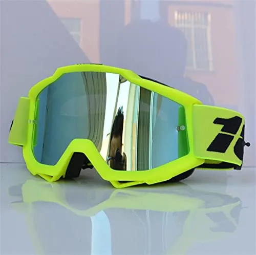 Youehsent Motocross Brille,Motorradbrille Motocross Goggles Gläser Off Road Dirt Bike Motorrad Helme Goggles Ski Sport Gläser Mountainbikebrillen Motorradbrillen (Color : Yellow)